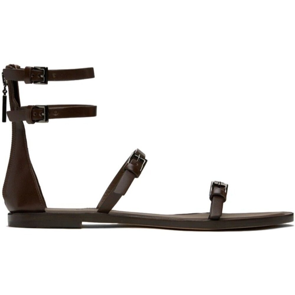 NEW Max Mara Brown Evegflat Flat Sandals EU 39 US 9